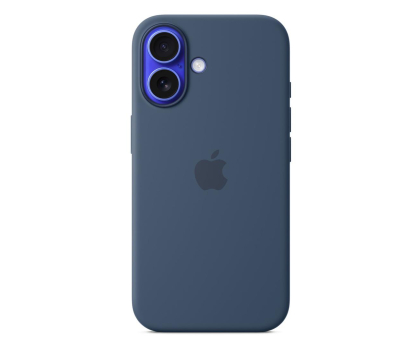 Etui do telefonów APPLE Silikonowe etui MagSafe do iPhone 16 denim